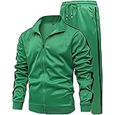 GXAMOY Men's Athletic 2 Pieces Tracksuit Casual Full Zip Jogging Sweat Suit Workout Sports Set Sportswear
