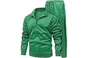 GXAMOY Men's Athletic 2 Pieces Tracksuit Casual Full Zip Jogging Sweat Suit Workout Sports Set Sportswear