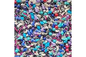 Homankit Space Theme Sprinkles Planet Moon Rocket Stars Sugar Sprinkle Baking Cake Cupcake Ice Cream Donut Decoration 3.35 Ounces