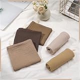 Meng Jiaran 5 Pack Baby Muslin Squares 100 Cotton Washcloths Gentle Wipes view 5