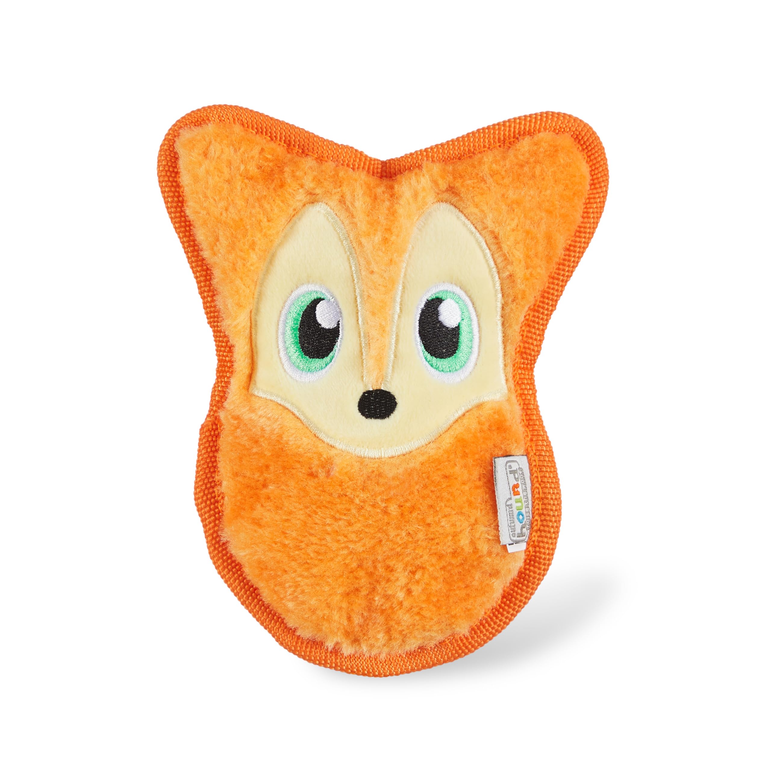 Outward Hound Durablez Tough Plush Squeaky Dog Toy, Fox, Orange, XS
