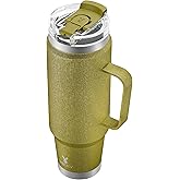 Meoky 40oz Tumbler with Handle, Stainless Steel Travel Mug with 2-in-1 Straw and Sip Lid, Vacuum Insulated Coffee Mug, 100% Leak Proof, Keeps Cold for 34 Hours or Hot for 10 Hours (Forest)