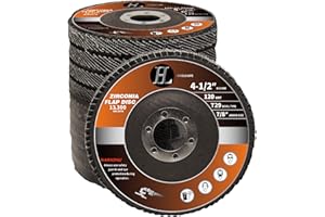 HERZLG LIFE Flap Discs 4 1/2 for Angle Grinder 120 Grit, Type 29 Zirconia Flap Sanding Disc, Grinding Wheel for Metal, Stainless Steel Flapper Wheel (10 Pack)-120 Grit