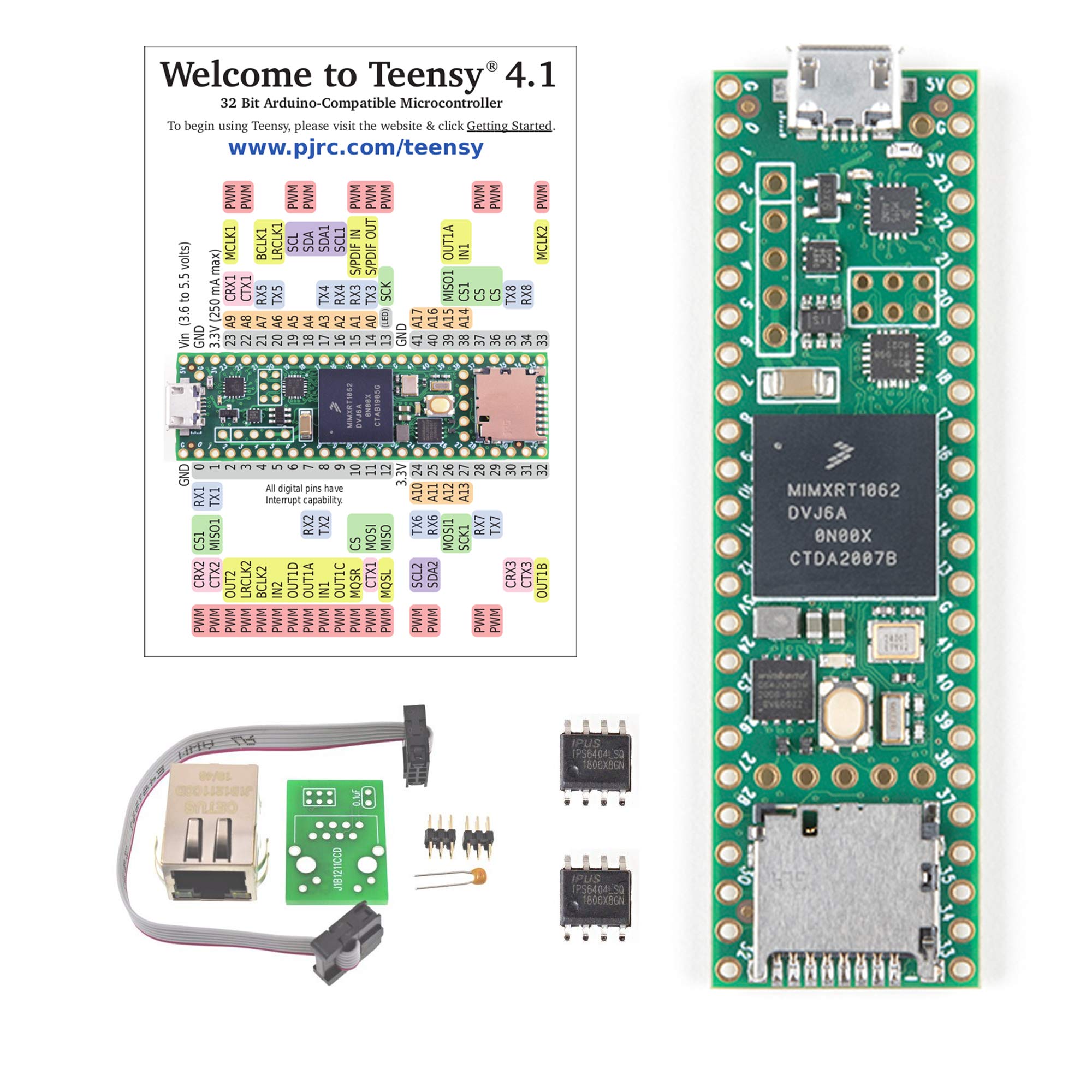 Teensy 4.1 (With Ethernet, Without Pins) Developer Pack