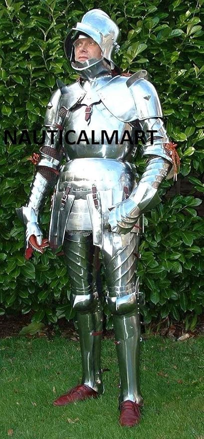 Nautical Mart Nautica Mart Medieval Knight Indossabile Inglese Tuta Completo Di Armatura Amazon It Sport E Tempo Libero