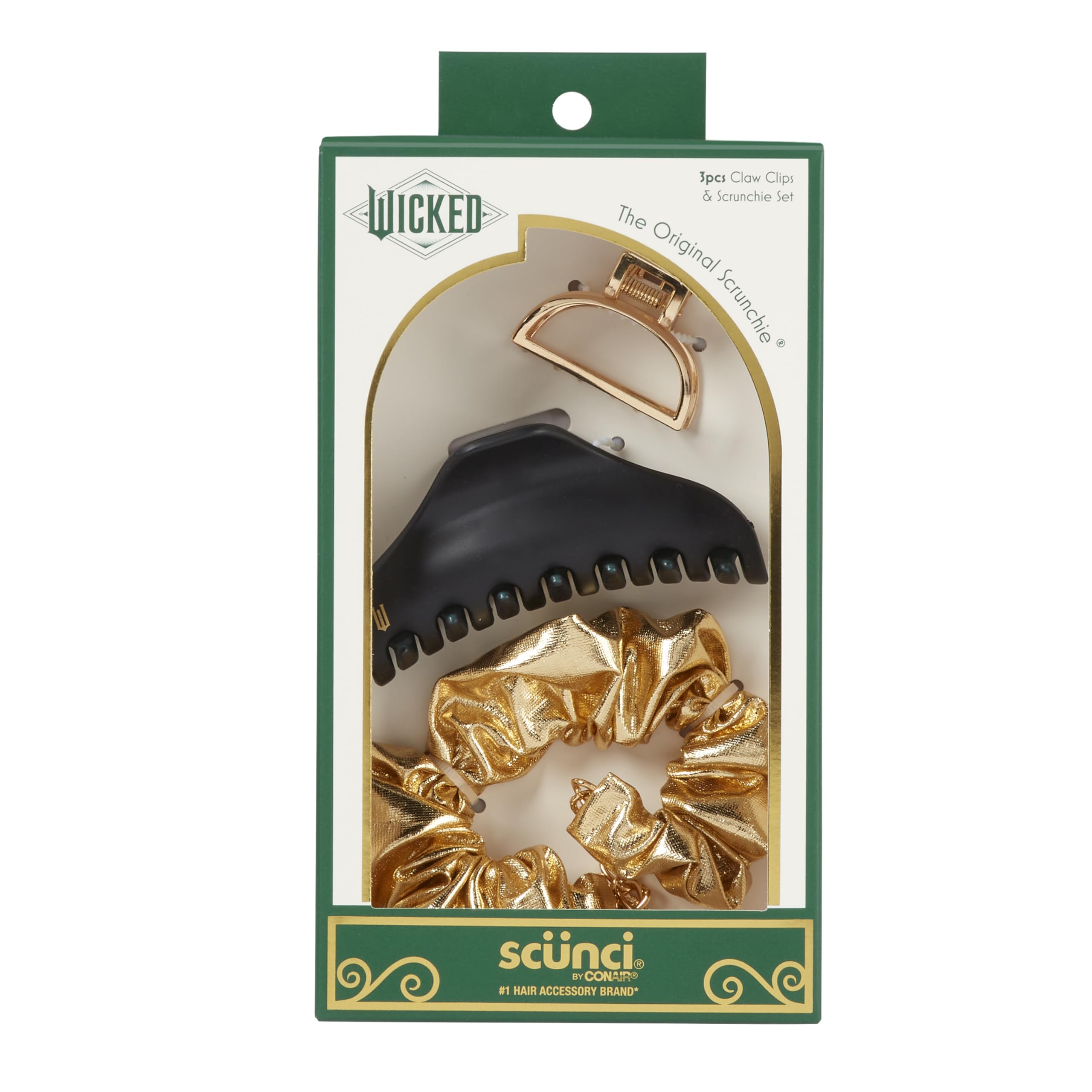 Photo 1 of ***** BUNDLE OF 2*****Wicked 3PK Claw Clip & Scrunchie set - hair clips - gift box - hair clips for women - gifts for her - hair accessories -Scunci by Conair