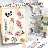 Carreuty 290pcs Aesthetic Scrapbooking Stickers Paper Pack Vintage Floral view 5