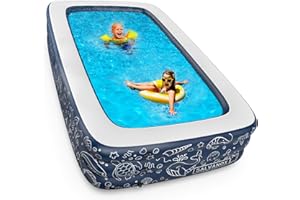 Galvanox Above Ground Pool (10x6Ft) Extra Large Swimming Pool for Family, Kids and Adults (Midnight Blue)