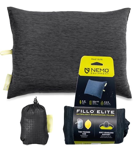 Amazon.com: NEMO Equipment Fillo Elite Camping Pillow - Black