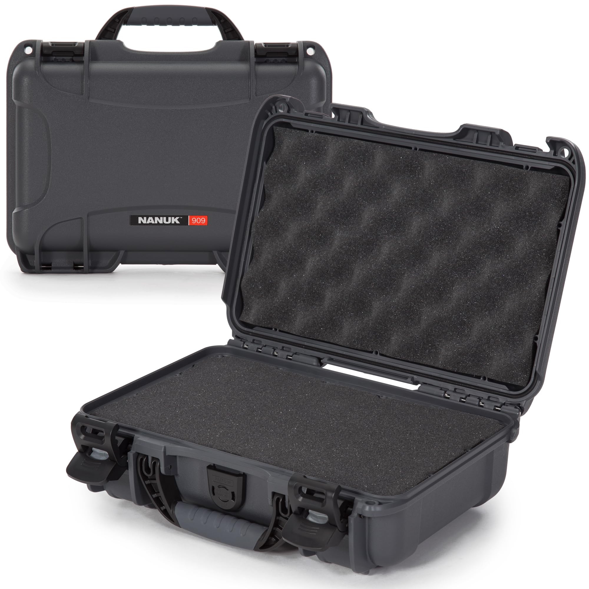 NANUK 909 - Waterproof NK-7 Resin Protective case with Customisable Foam Insert (32 x 22.9 x 11.2 cm) - Graphite — image 1