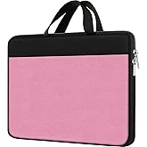 Laptop Case 15.6 inch, Travel Laptop Sleeve Bag Handbag Shockproof Protective Computer Cover Carrying Bag Briefcase for 15" 15.6" HP Asus Acer Dell Lenovo Laptop Notebook Ultrabook, (Black/Pink)
