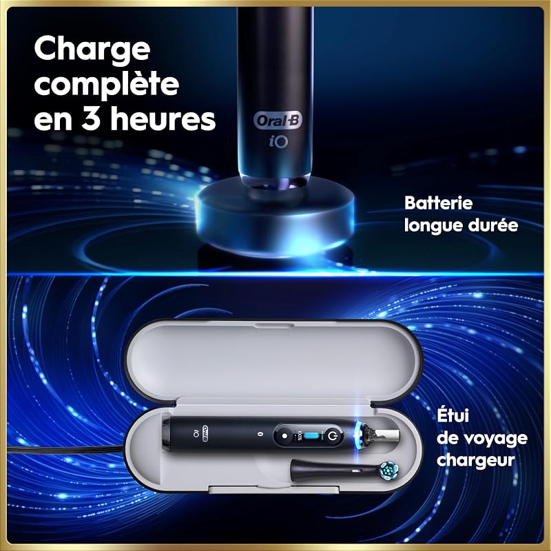 Brosses à Dents Electriques iO 9 Duo, 4 Brossettes, Noire et Rose
