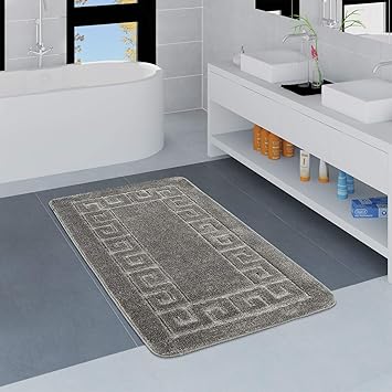 Paco Home Moderner Badezimmer Teppich Bordure Badvorleger