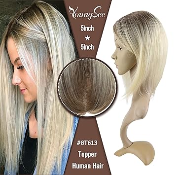 Amazon Com Youngsee 8inch Human Hair Topper Extensions Hair
