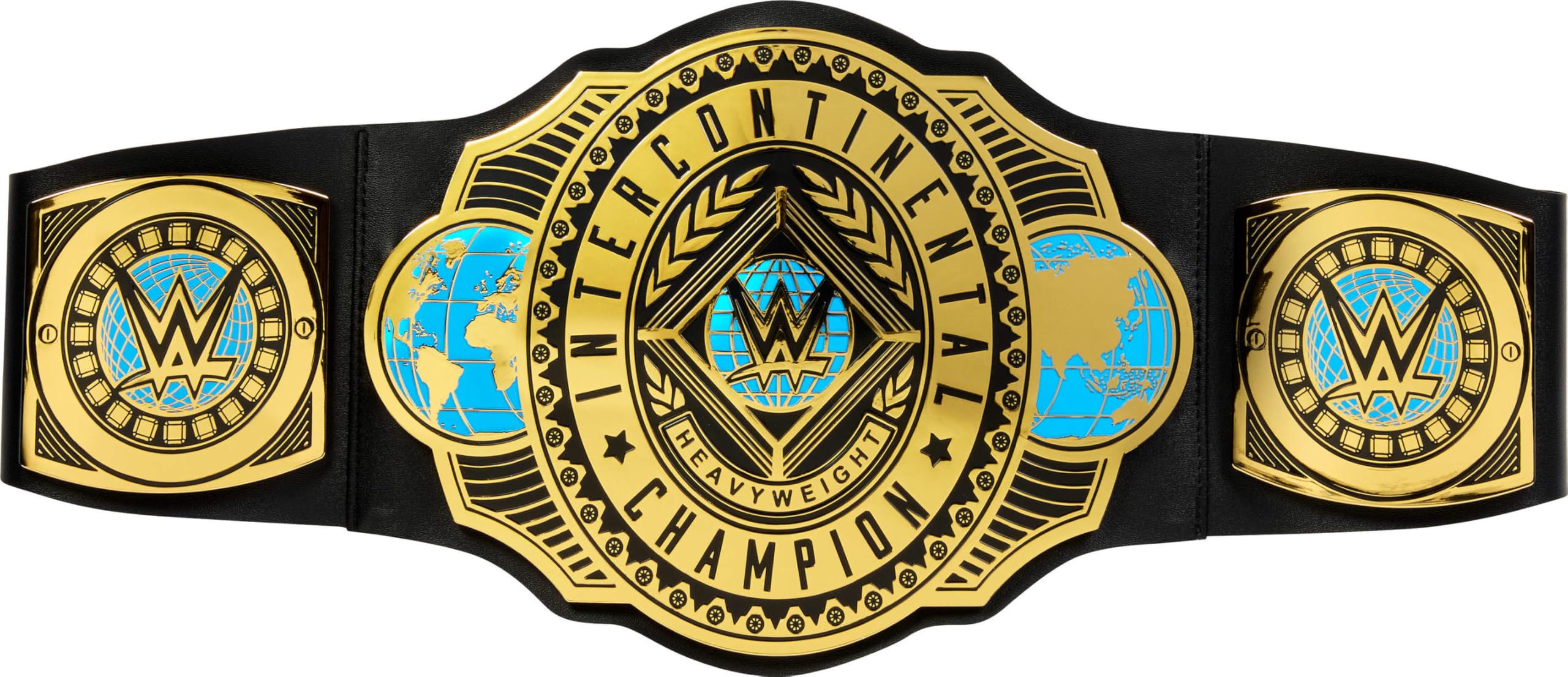 Mattel WWE Championship Title, Intercontinental Champion, Kid-Sized Belt Accessory for Role-Play & Costumes, 3+ feet Long with One-Time Adjustment
