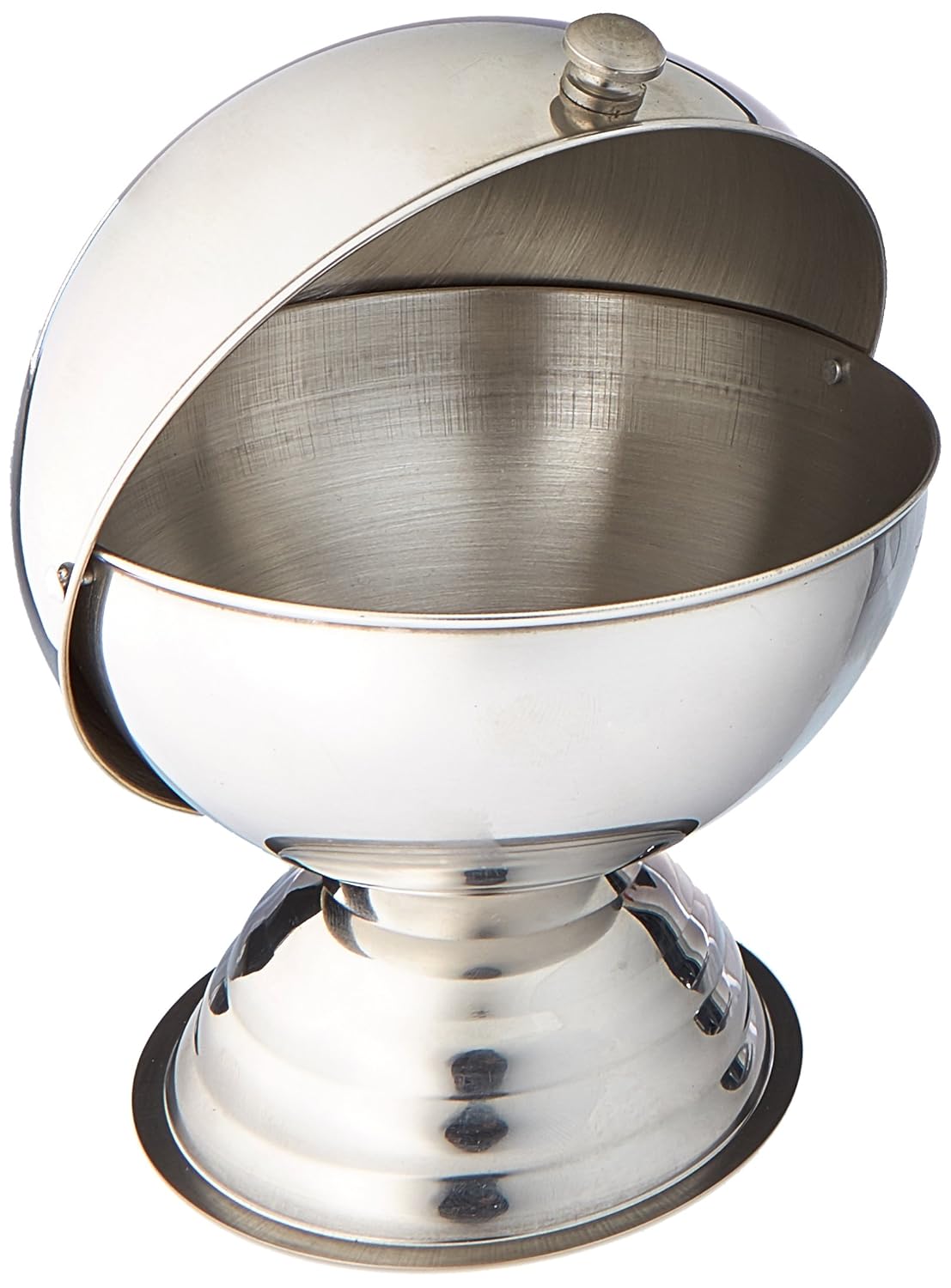 Winco 20 Ounce Sugar Bowl with Roll Top Sugar Cube Bowl