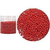 Bala&Fillic Red Color 4mm Glass Seed Beads About 1400pcs in Box 6/0 Glass Craft Seed Beads for Jewelry Making (Red)