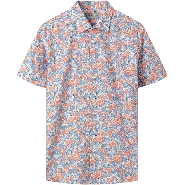 Astellarie Men's Floral Print Dress Shirt - Casual Long Sleeve Button Down For Work & Daily Wear