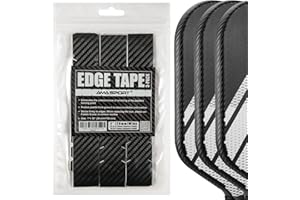 PICKLETECH AMA Sport Pickleball Paddle Protection Tape - 3K PU Interwoven Texture - Paddle Head Edge Guard - Racket Edge Protection Tape -Fit Perfectly Curved Edge -No Wrinkling