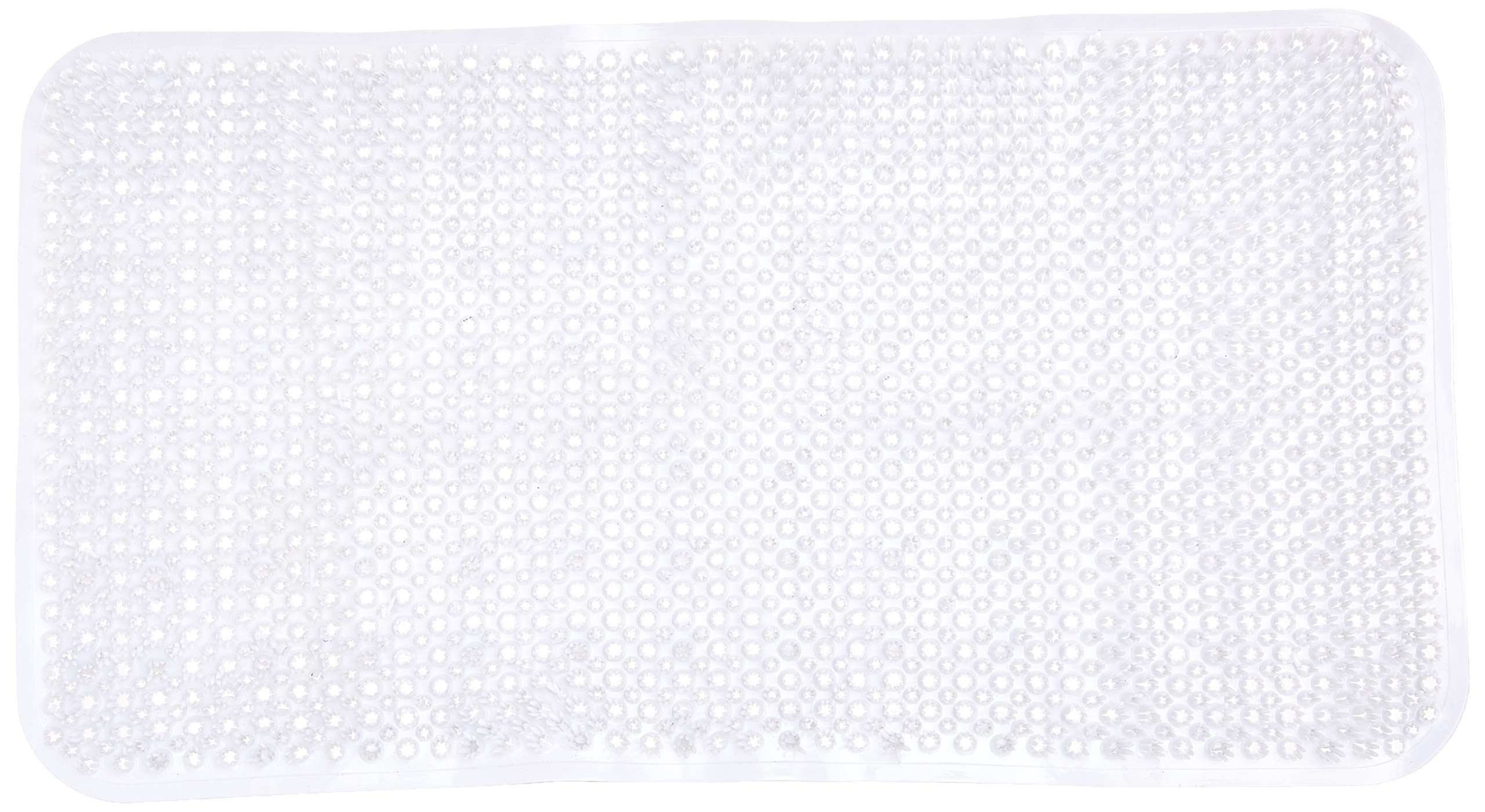 Carnation Home Fashions TM-GRA/21 Grass Look Vinyl Bath Tub Mat, 14" x 26", White