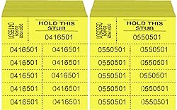Auction Tickets - 1000 Sheets - 10 Numbers per