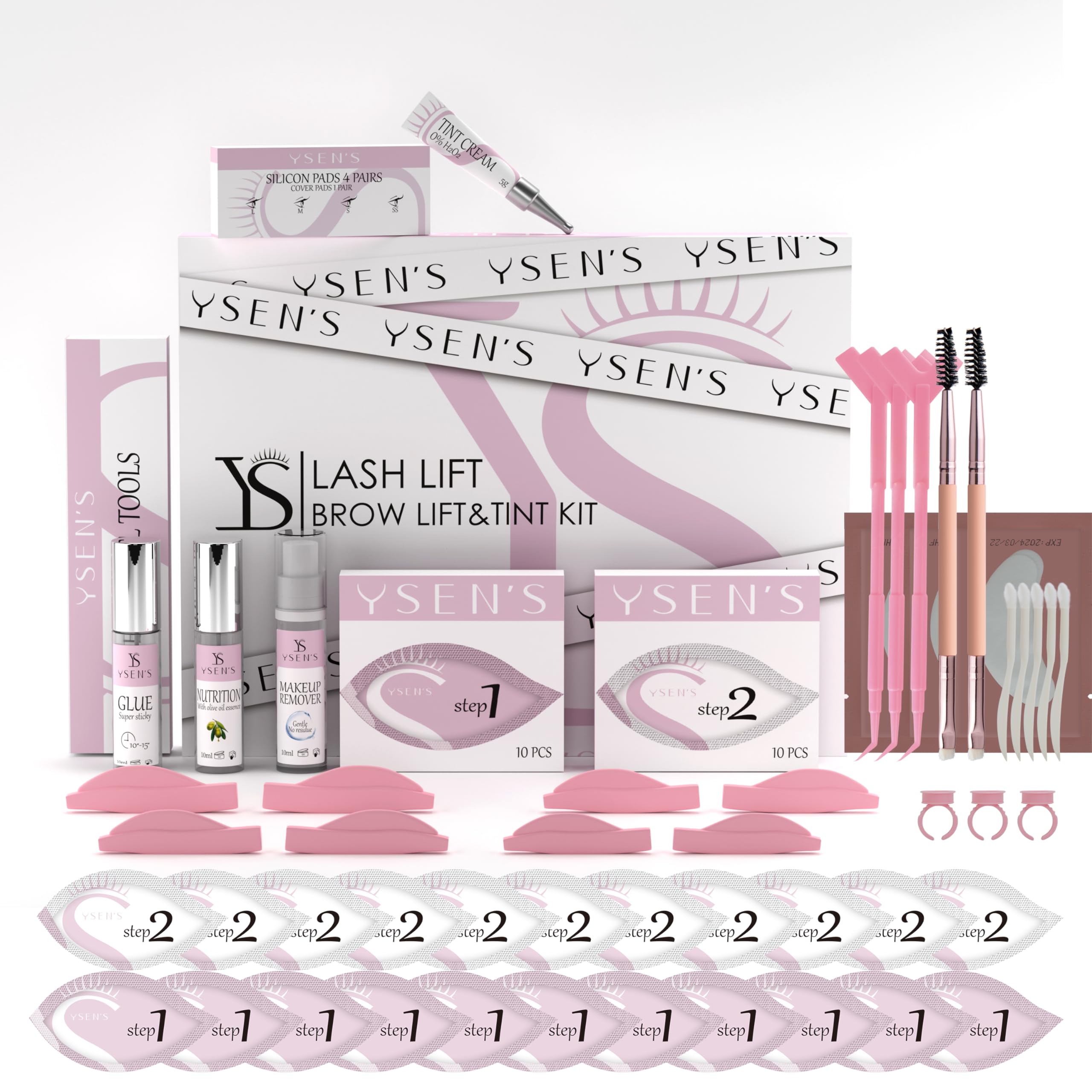 Ysen’s Lash Lift and Tint Kit & Brow Lamination Kit – Professional Eyelash Perm Kit for Home Use, Long Lasting 6–8 Weeks, Complete DIY Set, Vegan & Gentle Formula