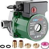 Hot Water Recirculating Pump 93W for Electric Water Heater System | Water Circulator Pump NPT 3/4" w/NPT 1/2" Adapter, Stainless Steel Head