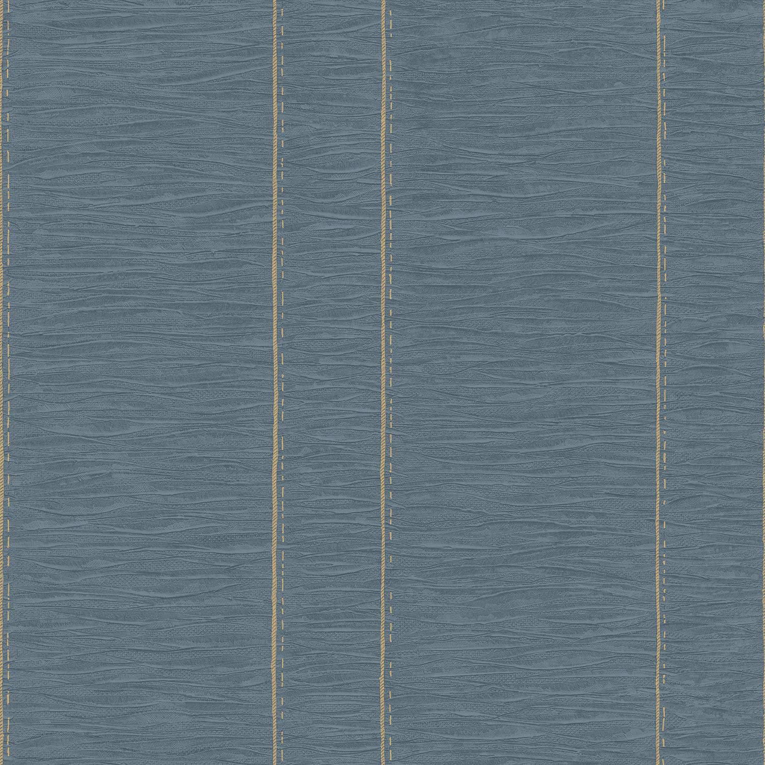 Galerie G67642 Palazzo Textured and Striped Design Wallpaper, Blue, 10m x 53cm