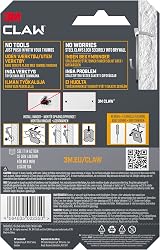 3M CLAW Drywall Picture Hanger 4 Hangers Holds Up To 20 kg view 2