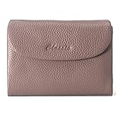 DAMAIKE Wallet for Women [Genuine Leather] [Magnetic Closure], Large Capacity Female Ladies Bifold Wallet Card Holder, ID Window, Zipper Coin Pockets (Taro Purple)