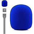 LEFXMOPHY Go Mic Foam for Rode Interview GO Handheld Adaptor for Rode Go II/ME/PRO Wireless Lav Mic, Blue Pop filter Microphone Windscreen Cover Windshield