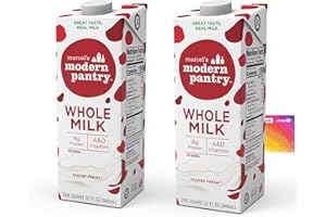 Shelf-Stable Milk Bundle - Includes Two Pack of Marcel's Modern Pantry Shelf-Stable Whole Milk, 32oz Cartons and CureCor Cellective Sticker!