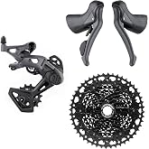 microSHIFT Sword 1x10-Speed Groupset - Includes Brake/Shifters, Clutch Rear Derailleur Medium Cage, 11-48t Alloy Cassette, Crankset Not Included