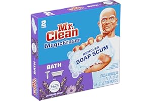 MR CLEAN Mr. Clean Magic Eraser Bath with Febreze Lavender Scent, Cleaning Pads with Durafoam, 2 Count