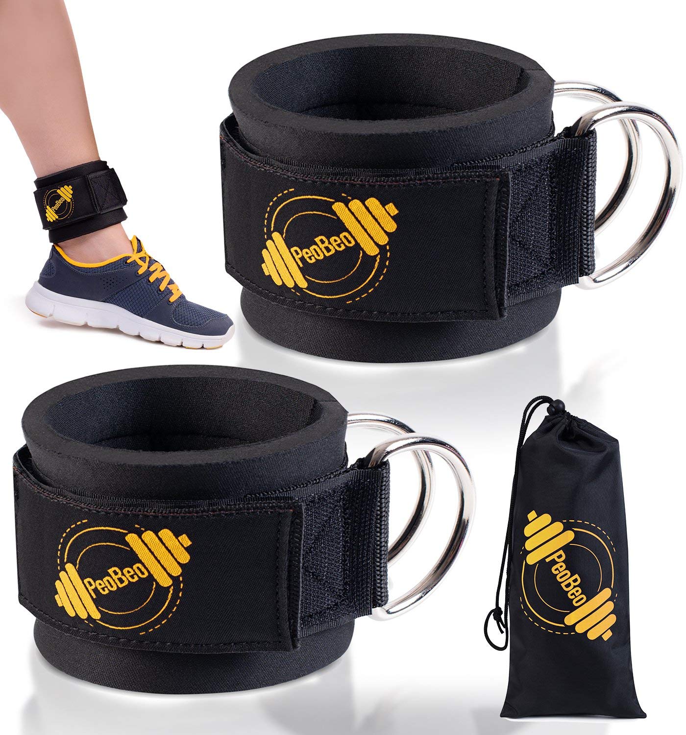 PeoBeo Fitness Ankle Straps for Cable Machines and Resistance Bands for