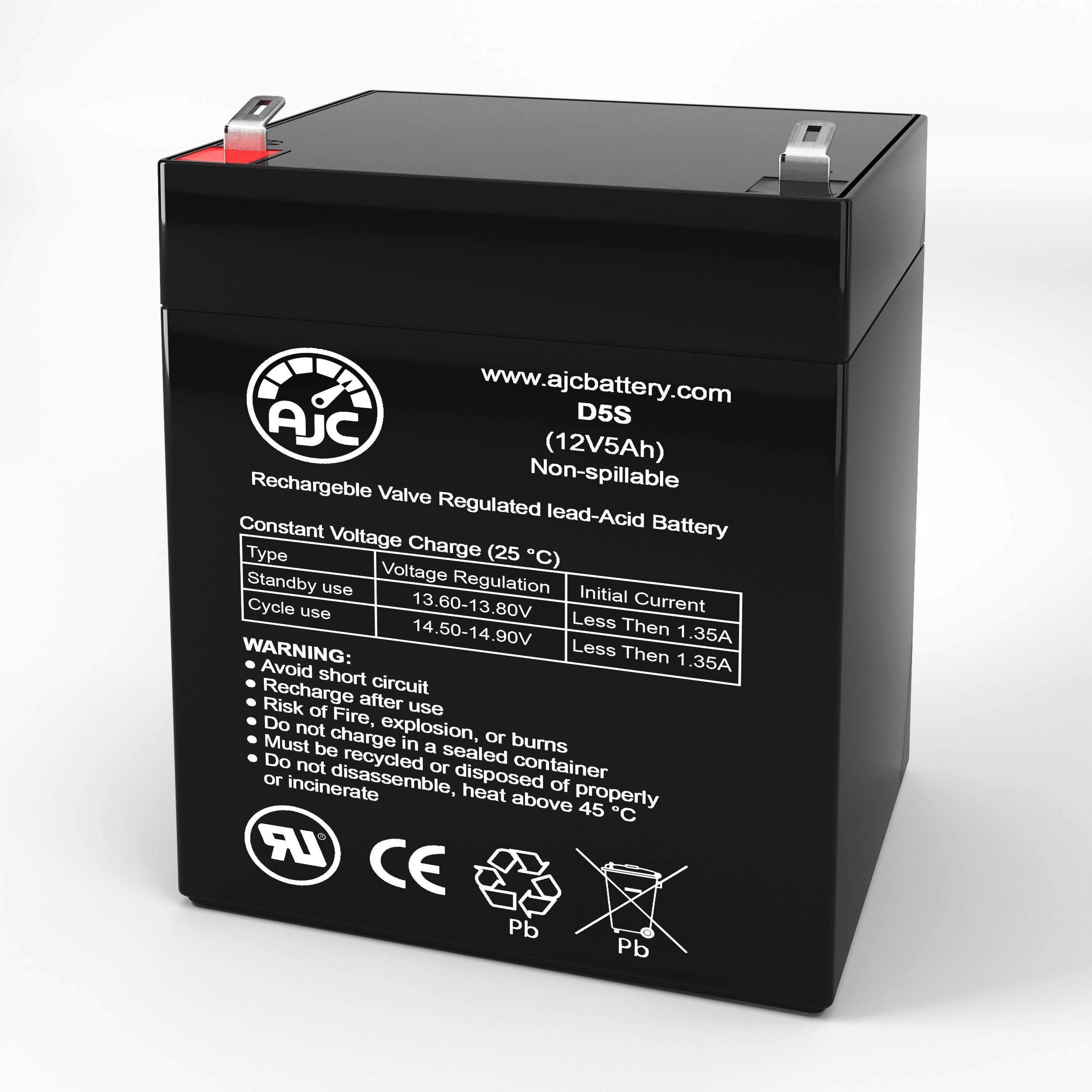 AJC Battery Replacement Compatible with Razor E100 12V 5Ah Electric Scooter Battery