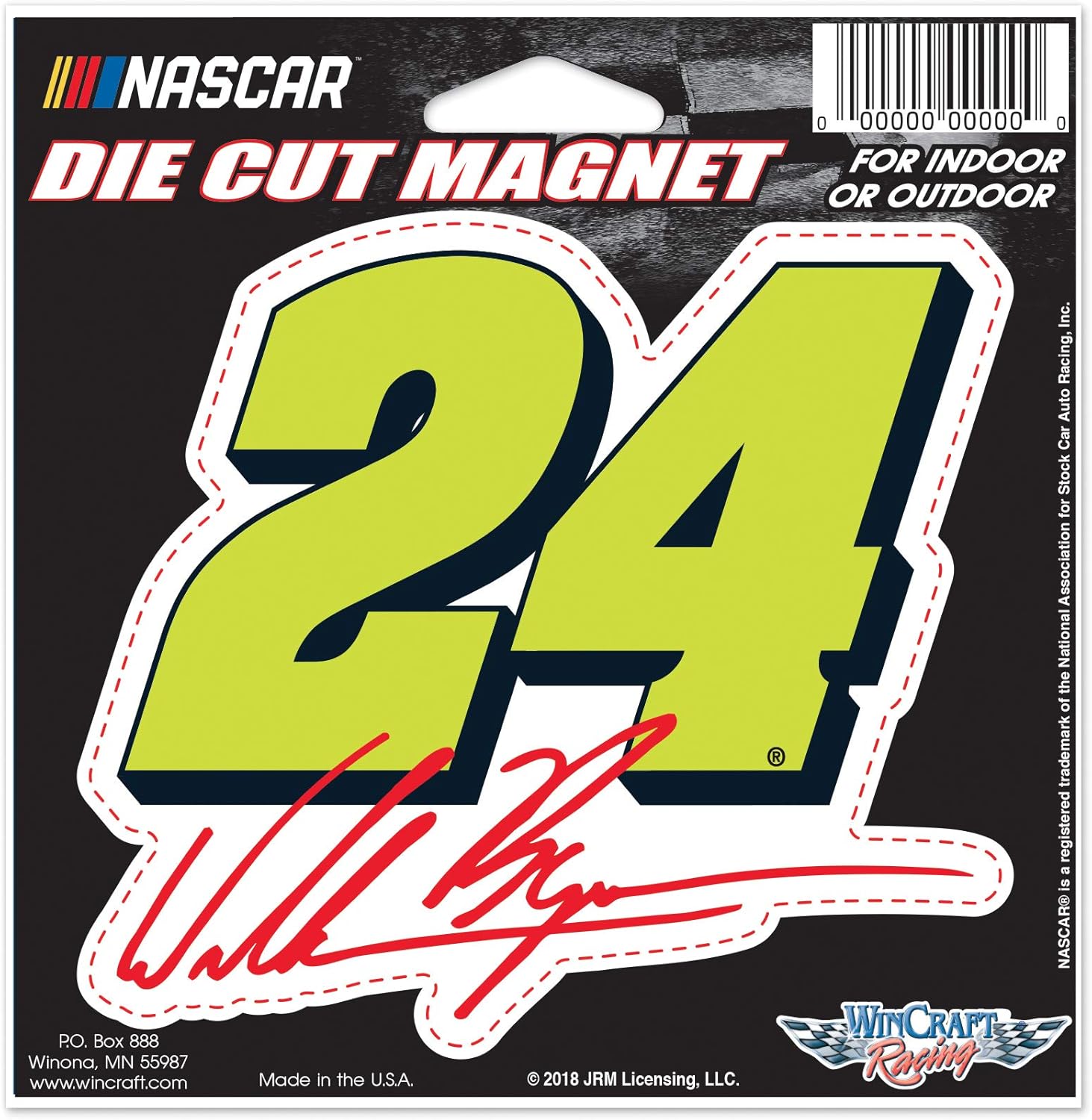NASCAR Hendrick Motorsports William Byron NASCAR William Byron #24 4.5" x 6" Die Cut Magnet, Multi, na : Sports & Outdoors