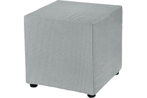 uxcell Square Ottoman Cover 18x18x18inch Stretch Polyester Washable Ottoman Slipcovers Elastic Foot Stool Foot Rest Protector