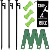 Heavy Duty Tree Stakes and Supports Kit for Leaning Tree Against Bad Weather Plant Support Stakes for Outdoor Plants 3 Pack