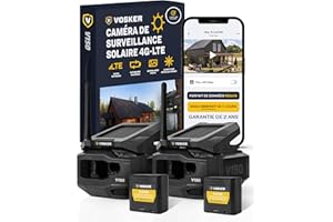 VOSKER V150 Solar-Powered LTE Cellular Security Camera | Motion Activated Sensor Wireless Camera, no WiFi Needed | Receive Ph