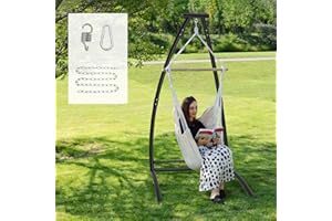 G TALECO GEAR C-Type Hanging Hammock Chair Stand, Heavy Steel Swing Hammock Chair Stand, Suitable for Indoor and Outdoor Swing Frame（Seat not Include）