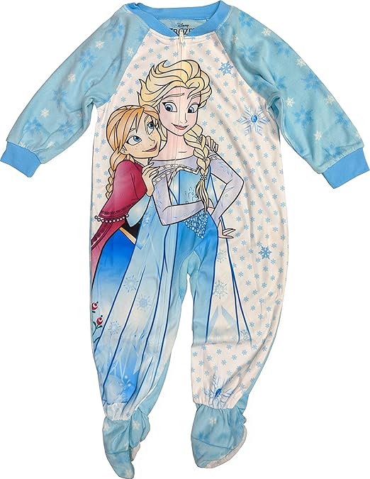 Disney Frozen Pajamas Elsa Anna Footed Blanket Sleeper for