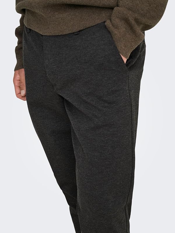 Herren Onsmark Slim Gw 0209 Noos Calças Melange Cinzento Escuro 36W/36L
