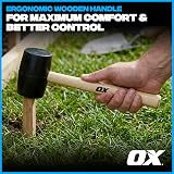 OX Tools 24 oz Trade Black Rubber Mallet Professional Heavy Duty view 5