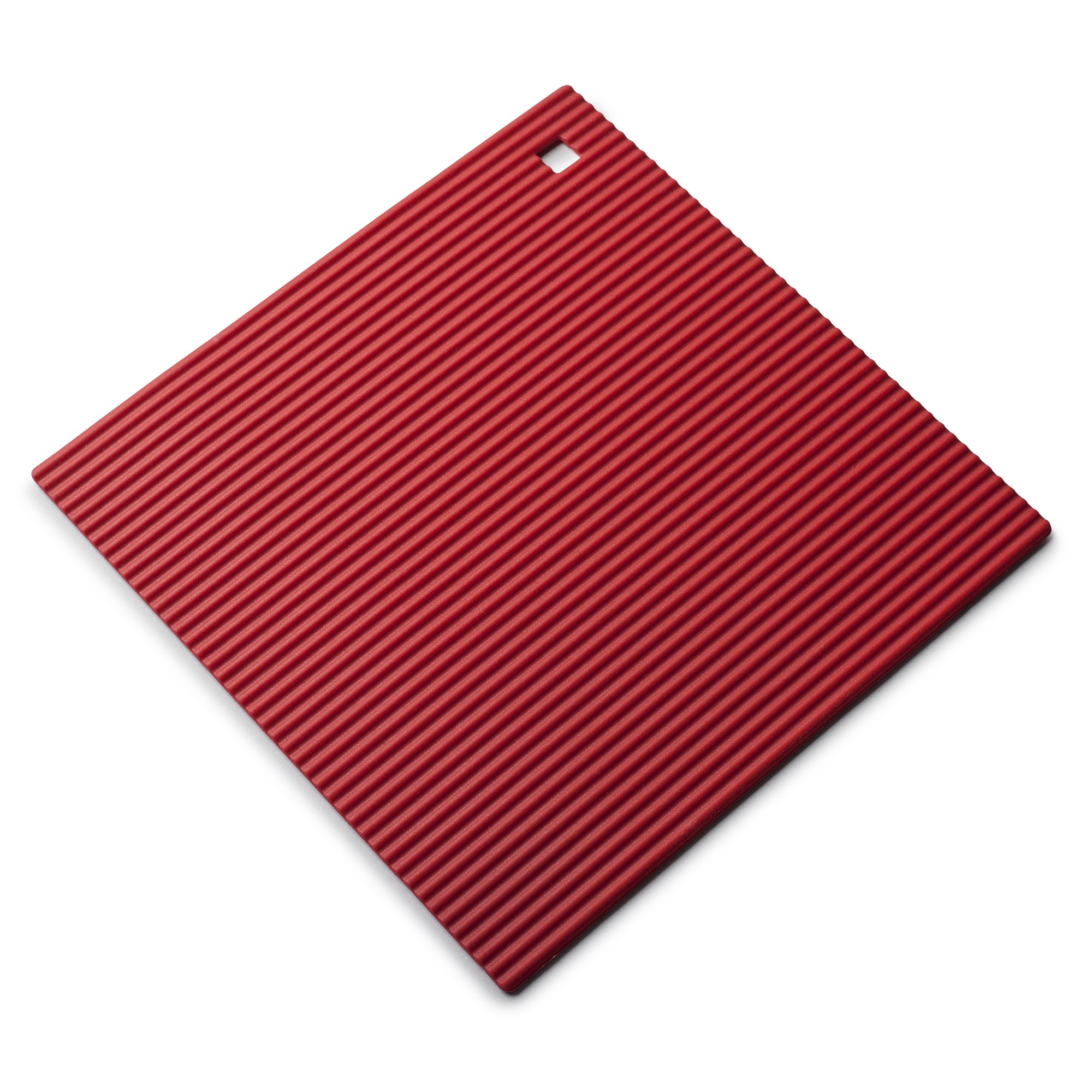 Zeal Silicone Trivet Mat Kitchen Worktop Protector for Hot Pots and Pans (22 x 22cm) – Heat Resistant Mat, Non Slip Square Trivet, Red