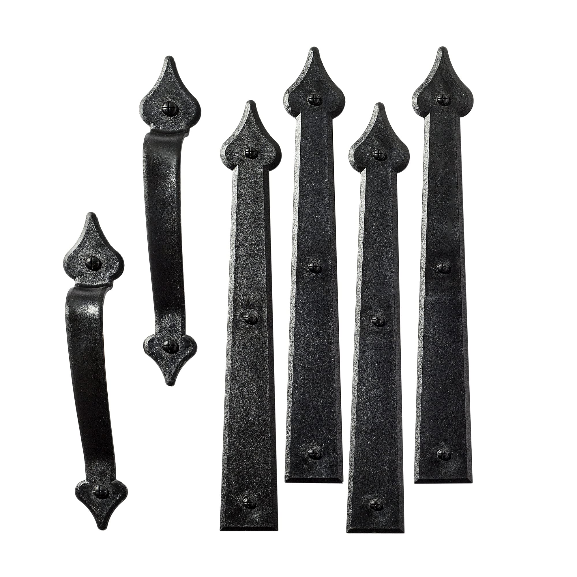 Photo 1 of Cre8tive Hardware Classic Spade Magnetic Garage Door Hardware (6 Piece)