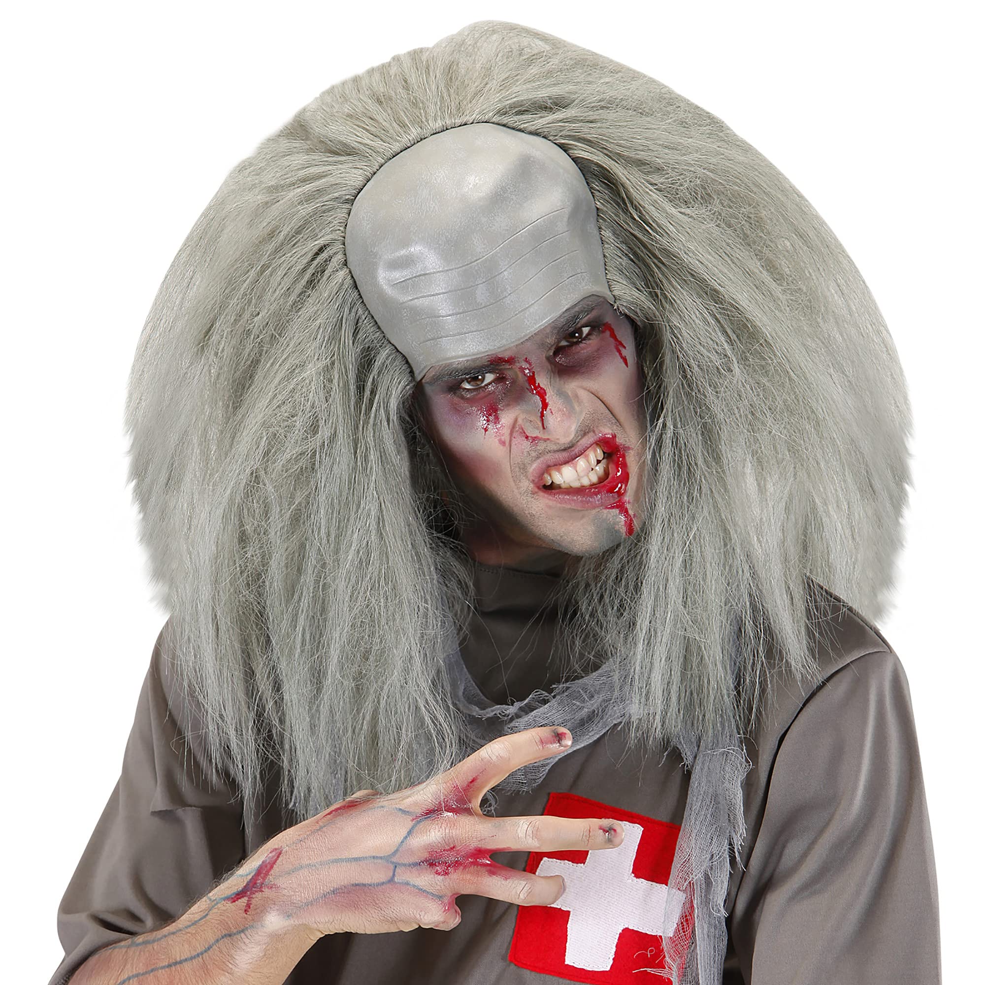 ZOMBIE MAN HEADPIECE - GREY