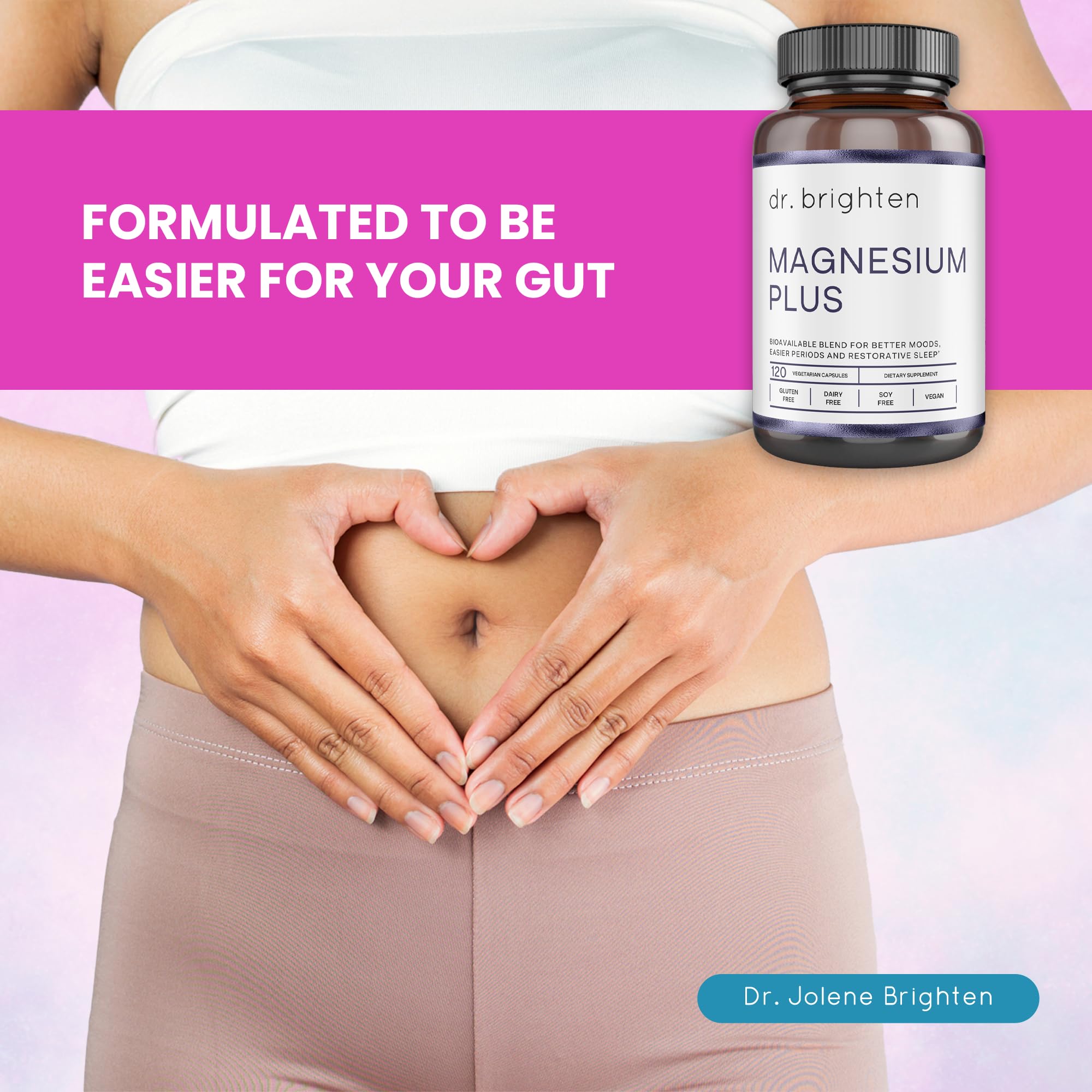 Dr. Brighten Prental Plus and Magnesium Plus Bundle for Pregnant and Nursing Mothers - Non-GMO, Vegan Made Without Gluten and Soy