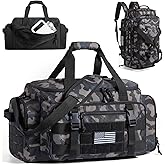 BAGSMART 4-IN-1 Gym Bag for Women Men, TSA Lightweight Duffle Bag for Travel with Shoe Compartment & Wet Pocket, 22L/30L/38L Tactical Backpack with 40oz Water Bottle Holder