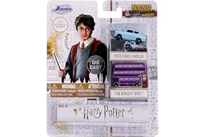 Jada Toys Nano Hollywood Rides Harry Potter 1959 Ford Anglia & Knight Bus 2-Pack Die-Cast Collectible Vehicles 31719, White